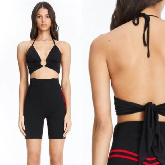 I am Gia Kiki halter crop top black 13830 - Picture 4 of 11